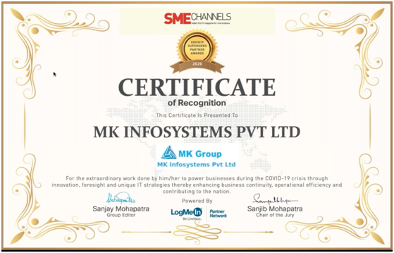 Awarded by SME Channels association 